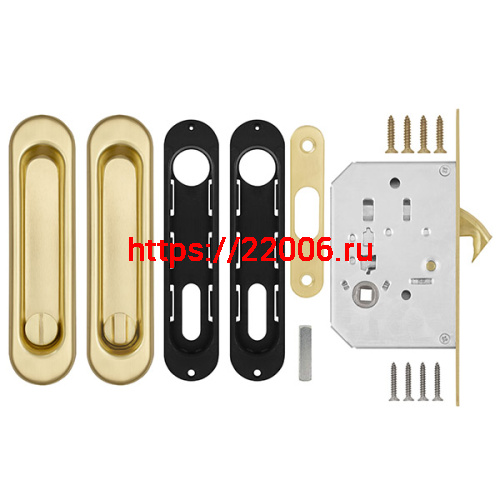 Защелка Punto (Пунто) с ручками для раздвижных дверей Soft LINE SL-011 SG фото 4