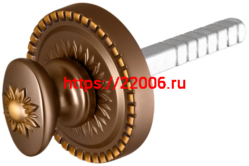 Ручка Armadillo (Армадилло) поворотная BKW8.R.CL55 (BKW8/CL) BB-17 коричневая бронза