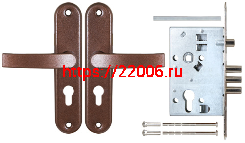 Корпус Sam (Сам) врезного замка с защёлкой в комплекте с ручкой ЗВ4-31/55 (медный антик) /78930/ фото 4 Корпус Sam (Сам) врезного замка с защёлкой в комплекте с ручкой ЗВ4-31/55 (медный антик) /78930/ фото 4