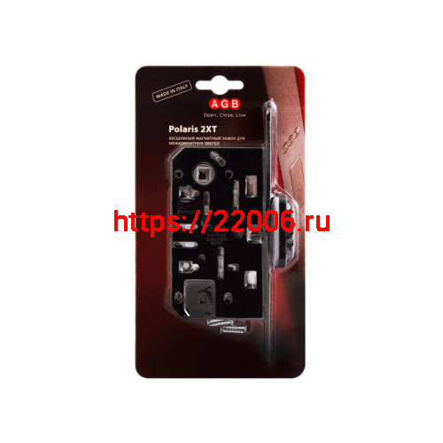 B06102.50.93.567 AGB (АГБ) Защелка врезная WC (черный) с отв. пл. B02402.05.93 MEDIANA POLARIS фото 3