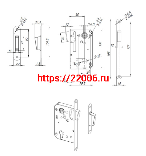 Корпус Fuaro (Фуаро) замка MAGN5300-M-C (5300-M-C) SN мат.никель фото 3 Корпус Fuaro (Фуаро) замка MAGN5300-M-C (5300-M-C) SN мат.никель фото 3