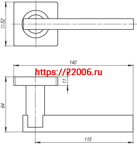 Ручка Armadillo (Армадилло) раздельная K.SQ52.ORBIS (ORBIS SQ004) SN/CP-3 матовый никель/хром фото 2