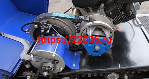 Мотобуксировщик с лыжным модулем 20 л.с., С РЕВЕРСОМ ЛИДЕР-3-4Т-20АП SUPERLONG,  РЫЧАЖНЫЙ  МОДУЛЬ