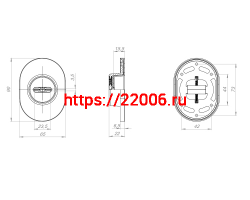 Накладка Fuaro (Фуаро) на сувальдный замок ESC.S-auto.RL/U/K.477 СР-8 хром фото 3 Накладка Fuaro (Фуаро) на сувальдный замок ESC.S-auto.RL/U/K.477 СР-8 хром фото 3