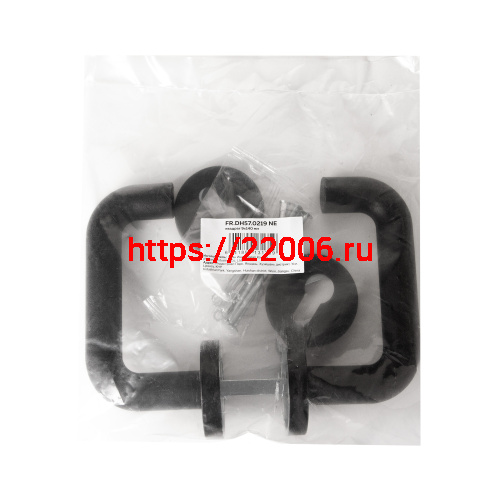Комплект Fuaro (Фуаро) дверных ручек с накладками под цилиндр FR.DH57.0219 NE (DH-0219 NE) 9x140 мм, BL-24 черный фото 3