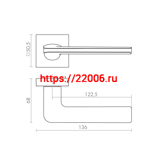Ручка Fuaro (Фуаро) раздельная K.DM51.FLOW (FLOW DM) CP-8 хром фото 2