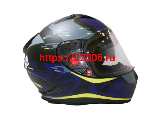 Шлем TVS RACING (Индия) STREET D/V DULL BLACK M.BLUE размер M, + пинлок в комплекте, очки фото 5 Шлем TVS RACING (Индия) STREET D/V DULL BLACK M.BLUE размер M, + пинлок в комплекте, очки фото 5