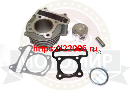 Цилиндр в сборе с поршнем 4-х такт. скутер (80см3 ) Тюнинг 47,00 мм (под шпильки 50 см3) фото 2 Цилиндр в сборе с поршнем 4-х такт. скутер (80см3 ) Тюнинг 47,00 мм (под шпильки 50 см3) фото 2