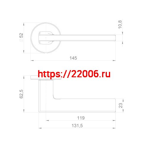 Ручка Punto (Пунто) раздельная R.EST.R52.SELECT BL-24 черный фото 2