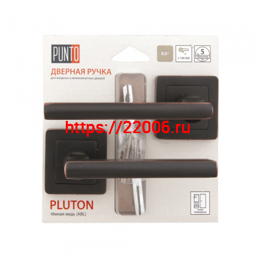 Ручка Punto (Пунто) раздельная PLUTON QR/HD ABL-28 темная медь