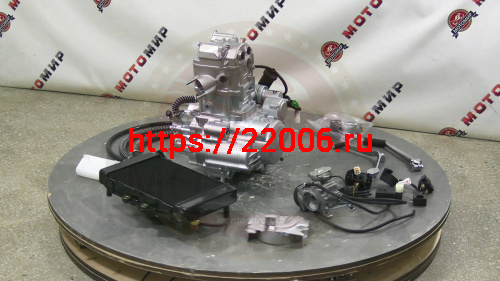 Двигатель 4т. 270 см3 174MN-3, CBS300, ZONGSHEN, 4х клап., эл+кик, жидк. охл. + РАДИАТОР 41399