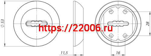 Накладка Fuaro (Фуаро) под сувальдный ключ SC RM AB/GP-7 (1 шт.) фото 3