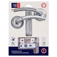 Комплект ручек Punto (Пунто) с защелкой без запирания LM/A SET45R.TL54.LOGICA/HD CP-8 хром