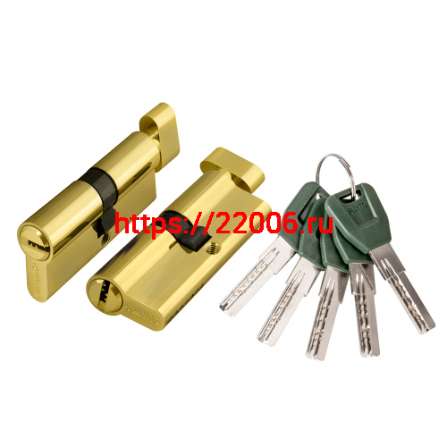 Цилиндровый Punto (Пунто) механизм (A202/80) A2002Knob80(35+10+35) с вертушкой PB латунь