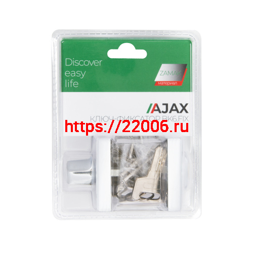 Ручка поворотная Ajax (Аякс) с фиксацией ключом BK6.FIX.JK CP-8 хром фото 3