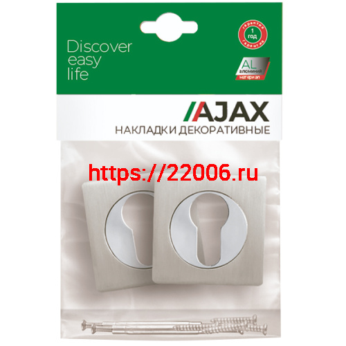 Накладка Ajax (Аякс) под цилиндр ET.K.JK51 (ET JK) CP-8 хром фото 2