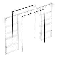 Комплект Armadillo (Армадилло) для обрамления пенала для двухстворчатой двери SLD.Comfort-PENAL frame 1800/2900 BL