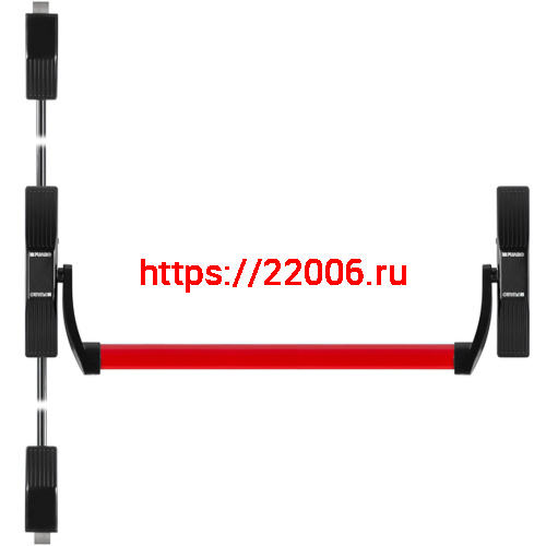 Ручка-штанга Fuaro (Фуаро) нажимная AP.1700C push-bar (ANTI-PANIC 1700С) с тягами для двухстворчатых дверей
