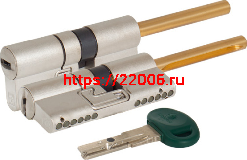 Цилиндровый механизм Mottura (Моттура) под вертушку (дл. шток) C31P313101C5 (62 мм/26+10+26), МАТ.НИКЕЛЬ