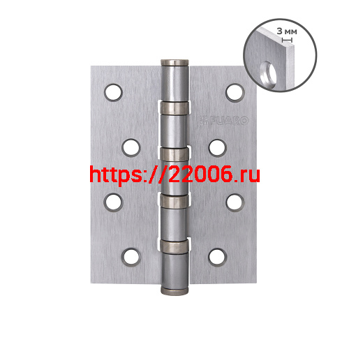 Петля Fuaro (Фуаро) универсальная HEAVY IN4400U SSC (сатинированный хром) 100х75х3 мм Петля Fuaro (Фуаро) универсальная HEAVY IN4400U SSC (сатинированный хром) 100х75х3 мм