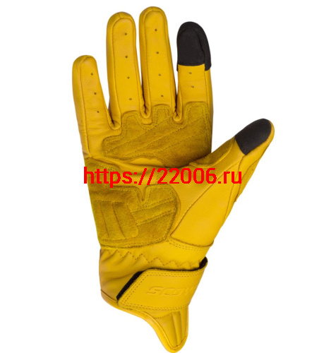 Перчатки SCOYCO (оригинал) MC-154, кожанные желтые, р-р  L фото 2
