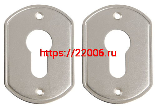 Накладки Guardian (Гардиан) под цилиндр "" никель ГН 30 /пара/, плоская /123:475/
