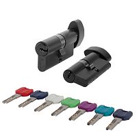 Цилиндровый Punto (Пунто) механизм MaxPro7002Knob52mm(21+10+21) BL черный 7key с вертушкой