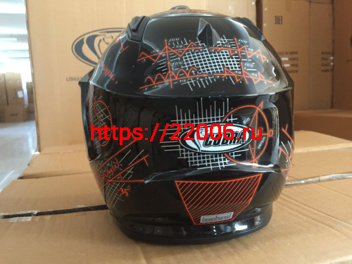 Шлем открытый 3/4 COBRA JK521, белый с серым(3), черный с графикой(2), размеры L фото 5