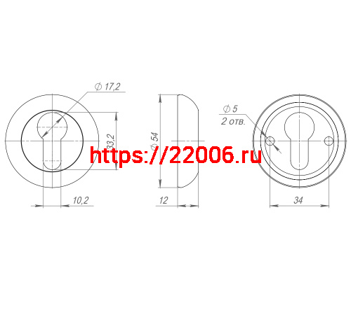 Вставка Armadillo (Армадилло) CYLINDER ET-CP- хром фото 2