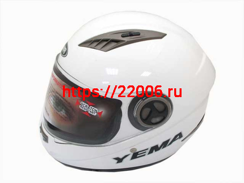Мотошлем YM-827 белый (S)