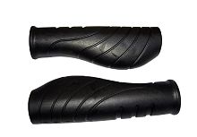 _Грипсы для велосипеда 125мм, ПВХ, резина, анатомические, с закрытым концом, чёрные (CSG-668L) TBS