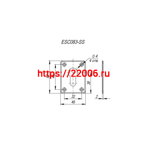 Декоративная Punto (Пунто) накладка ESC083-SS (нержавейка) на цилиндр (1 пара) "1" фото 3