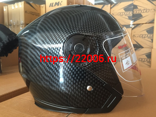 Шлем открытый 3/4 COBRA JK513, серый карбон(1), размеры M фото 3 Шлем открытый 3/4 COBRA JK513, серый карбон(1), размеры M фото 3