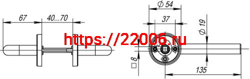 Ручка Fuaro (Фуаро) раздельная R.DSS304-0201/19 (DSS-0201/19) INOX 304 фото 3