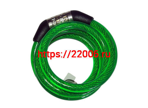 Замок для велосипеда кодовый тросовый 8х900мм, противоугонный Замок для велосипеда кодовый тросовый 8х900мм, противоугонный