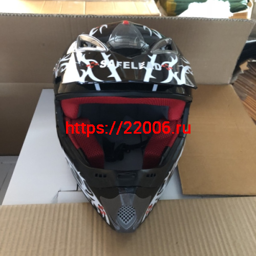 Шлем кроссовый "Safelead" HF-117 NEW черный (B04) размер S фото 2 Шлем кроссовый "Safelead" HF-117 NEW черный (B04) размер S фото 2