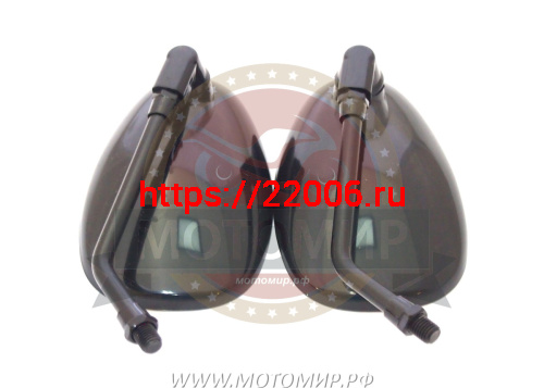 Зеркала (001) d10 каплевидные объемные черные [1038] фото 2