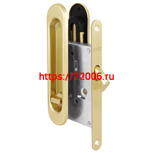 Защелка Punto (Пунто) с ручками для раздвижных дверей Soft LINE SL-011 SG