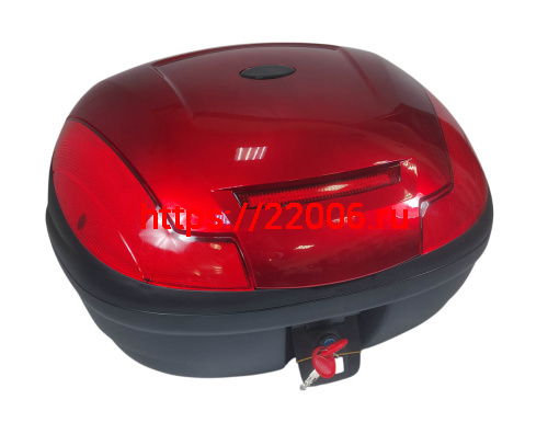 Кофр задний пластик JX  А-888, 43 л., черно-красный фото 3