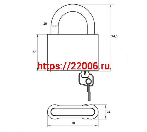 Замок Zenit (Зенит) навесной ВС1.02 фото 2