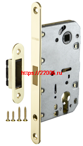 Замок межкомнатный Fuaro (Фуаро) под цилиндр MAGNET M85C-50 GP (латунь) Замок межкомнатный Fuaro (Фуаро) под цилиндр MAGNET M85C-50 GP (латунь)