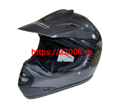 Шлем кроссовый KIRIN QL-B07, карбон, синий, размер M