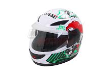 Шлем SAFEBET HF-908 бело-красный E12R "S,M,L,XL,XXL" (интеграл, детский)