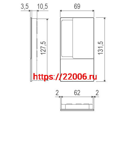 B30000.01.32 AGB (АГБ) Ручка WAVE без запирания (мат хром), для раздвижных дверей ПОДХОДИТ К TOUCH фото 2