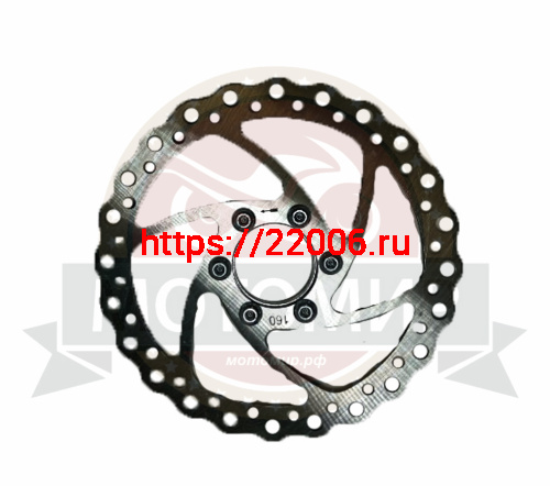 Диск тормозной для велосипеда 160мм резьбовой Диск тормозной для велосипеда 160мм резьбовой