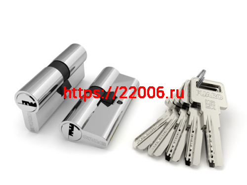 Цилиндровый Fuaro (Фуаро) механизм R600/80 mm (30+10+40) CP хром 5 кл.