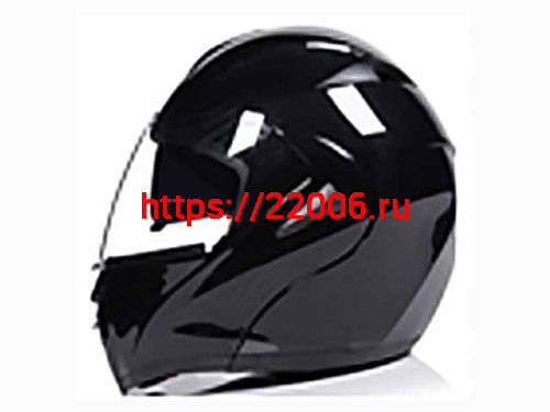 Мотошлем VIRTUE MD-808 трансформер с визором черный карбон (L)