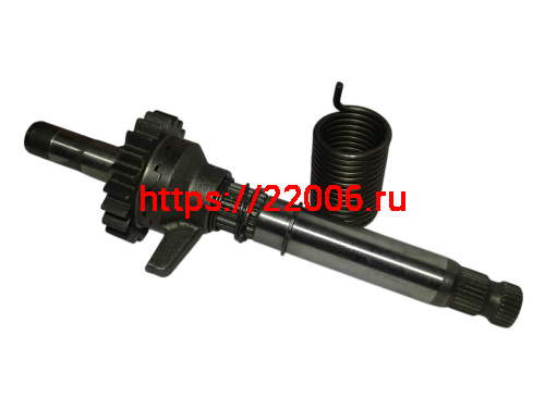 Вал кикстартера в сборе Баджадж Боксер 150  для 5ст.кпп (аналог)