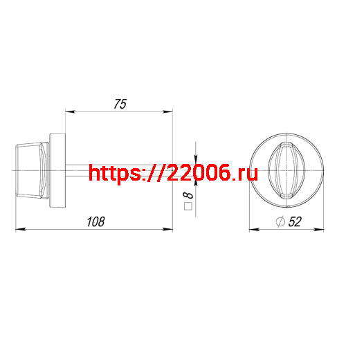 Ручка Armadillo (Армадилло) поворотная BKW8.R.URB52 (BKW8/URB) BL-26 черный фото 3 Ручка Armadillo (Армадилло) поворотная BKW8.R.URB52 (BKW8/URB) BL-26 черный фото 3