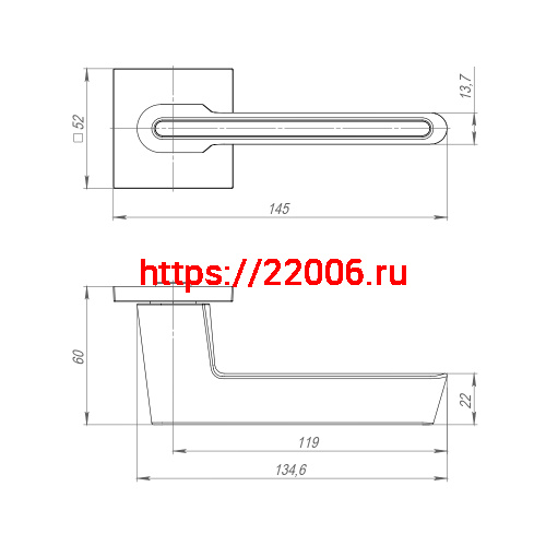 Ручка Ajax (Аякс) раздельная K.JS51.STICK SSC/CP-16 сатинированный хром/хром фото 3 Ручка Ajax (Аякс) раздельная K.JS51.STICK SSC/CP-16 сатинированный хром/хром фото 3